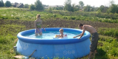 Jak nainstalovat nafukovací bazén na vlastní ruce